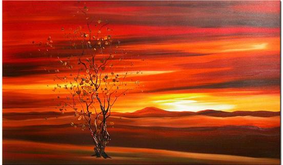 Dafen Oil Painting on canvas sunglow -set015 Dafen Oil Painting on canvas sunglow -set015